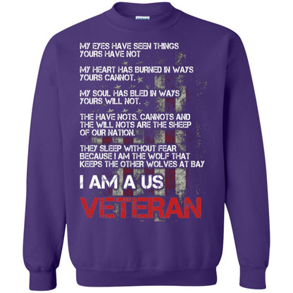 I Am A Us Veteran My Eyes My Heart My Soul Purple