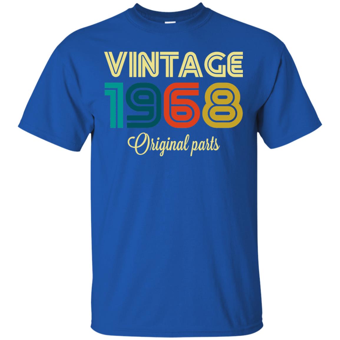 Vintage 1968 Funny Old School 50th Birthday T-shirt Royal