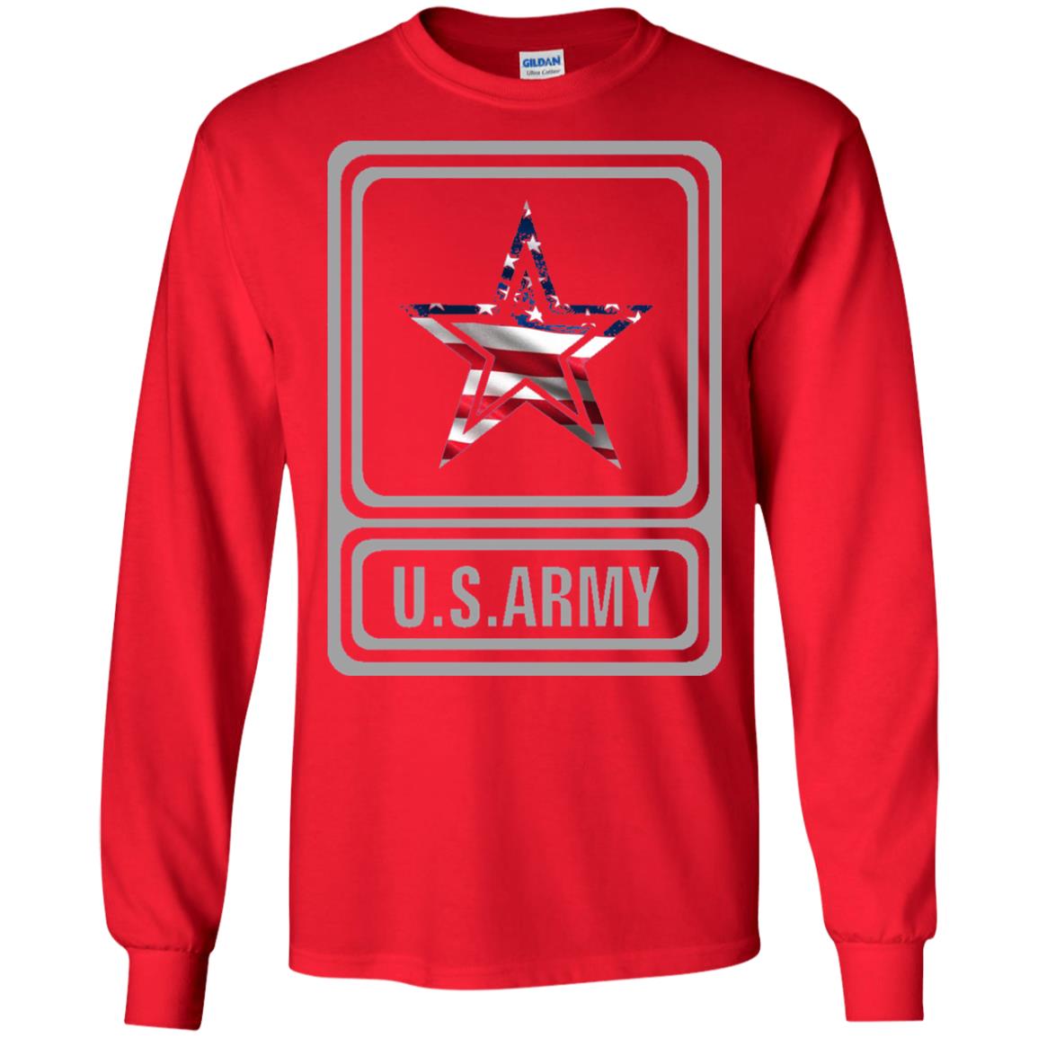 United States Army Original Us Flag T-shirt Red