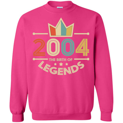 Brithday T-shirt Vintage 2004 The Birth Of Legends Heliconia
