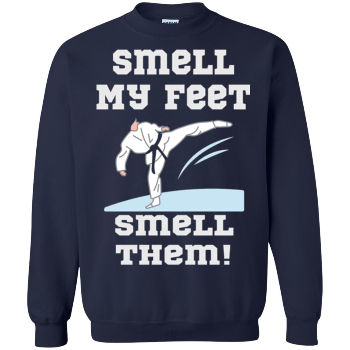 Karate Lovers T-shirt Smell My Feet Smell Them Navy