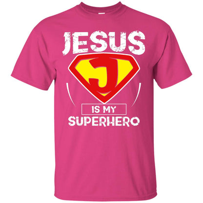 Jesus Is My Superhero Christian Movie Fan T-shirt Heliconia