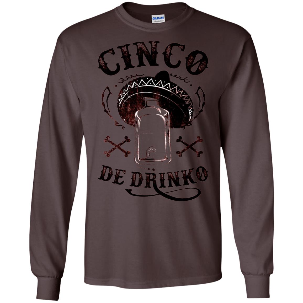 Badass Cinco De Drinko T-shirt Funny Cinco De Mayo Dark Chocolate