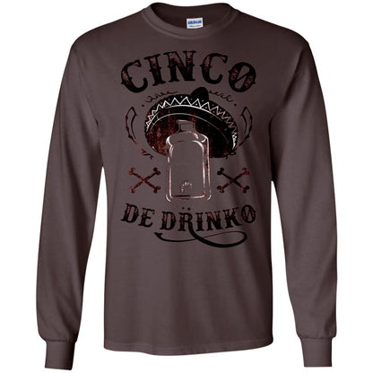 Badass Cinco De Drinko T-shirt Funny Cinco De Mayo Dark Chocolate