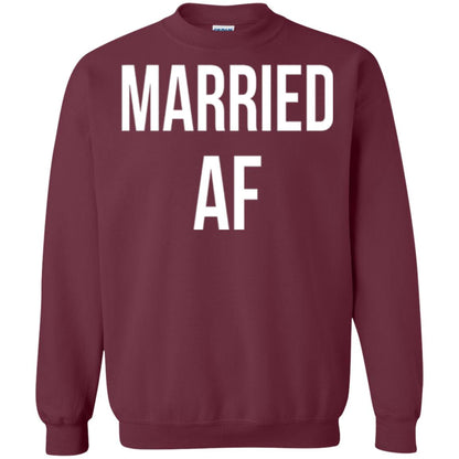Married Af Funny T-shirt Maroon