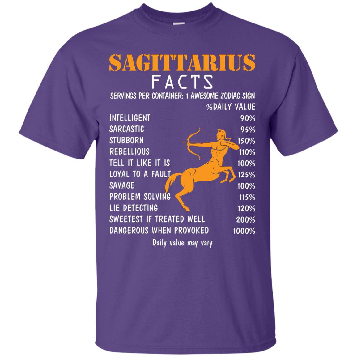 Sagittarius Facts 1 Awesome Zodiac Sign Gift Shirt For Sagittarius Horoscope Purple