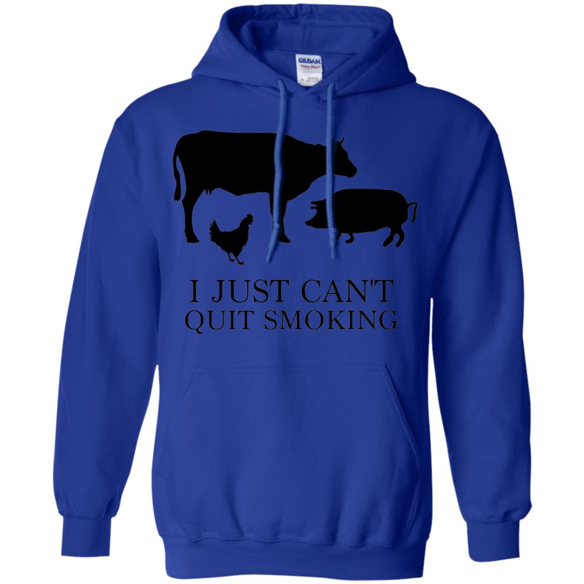 I Just Cant Quit Smoking Bar-b-que Hot And Smokey Shirt Royal