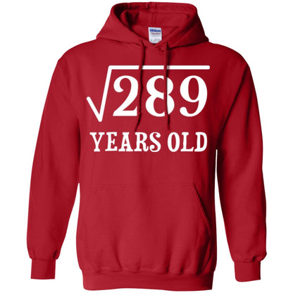 Brithday T-shirt Square Root Of 289 Red