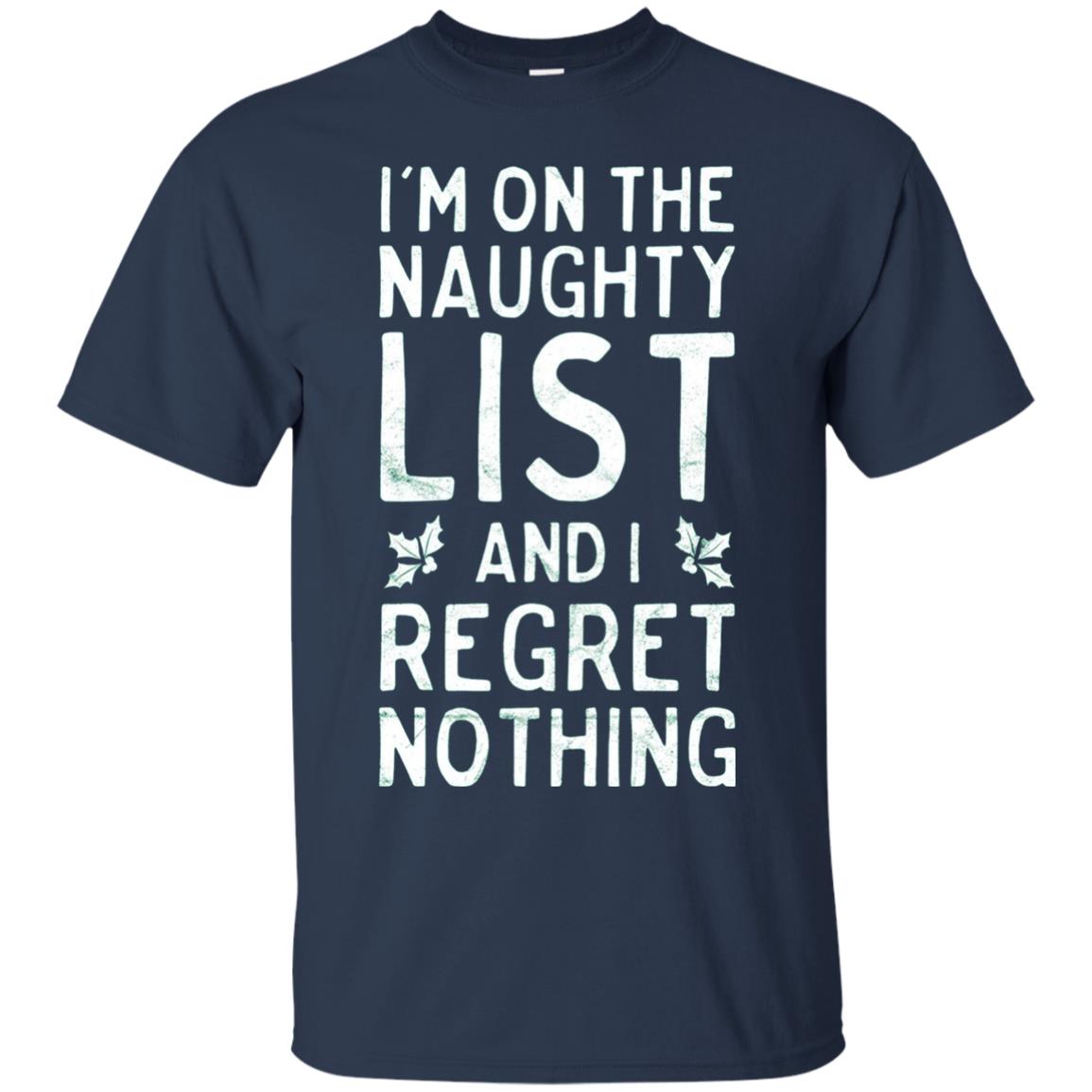 I_m On The Naughty List Funny Christmas T-shirt Navy