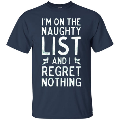 I_m On The Naughty List Funny Christmas T-shirt Navy