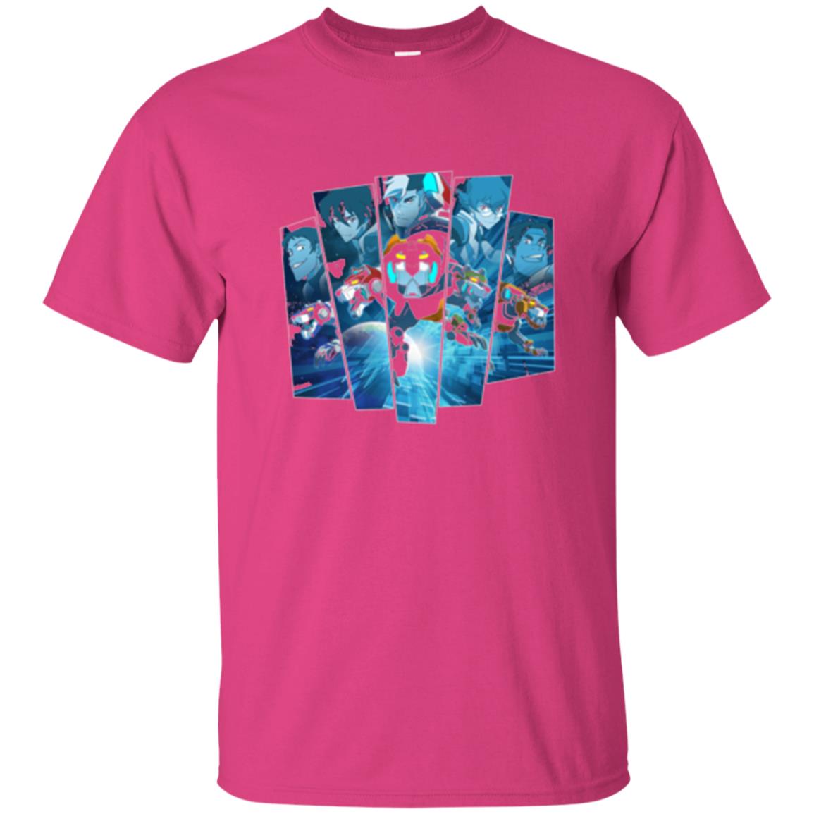 Voltron Legendary Defender 5 Lions In Blue Hue T-shirt Heliconia