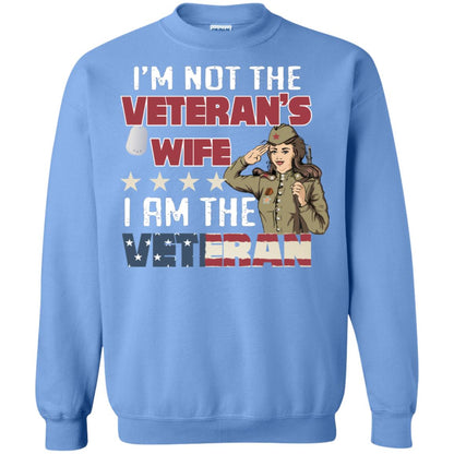 I'm Not The Veteran's Wife I Am The Veteran Shirt For Woman Veteran Carolina Blue