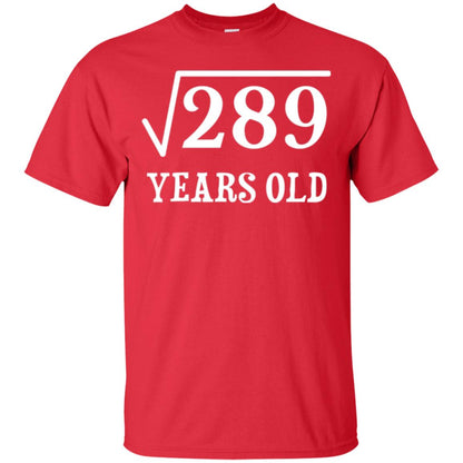 Brithday T-shirt Square Root Of 289 Red