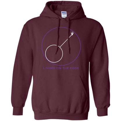 Gamer T-shirt Living On The Edge Run From The Storm Maroon