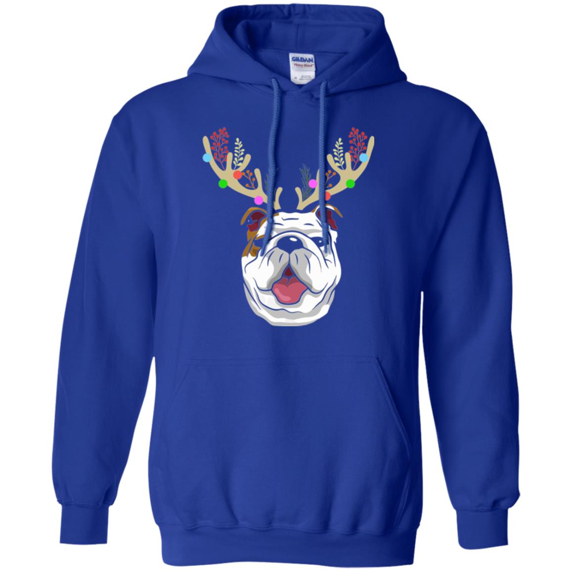 Dog Lovers T-shirt Funny Bulldogs With Antlers Royal