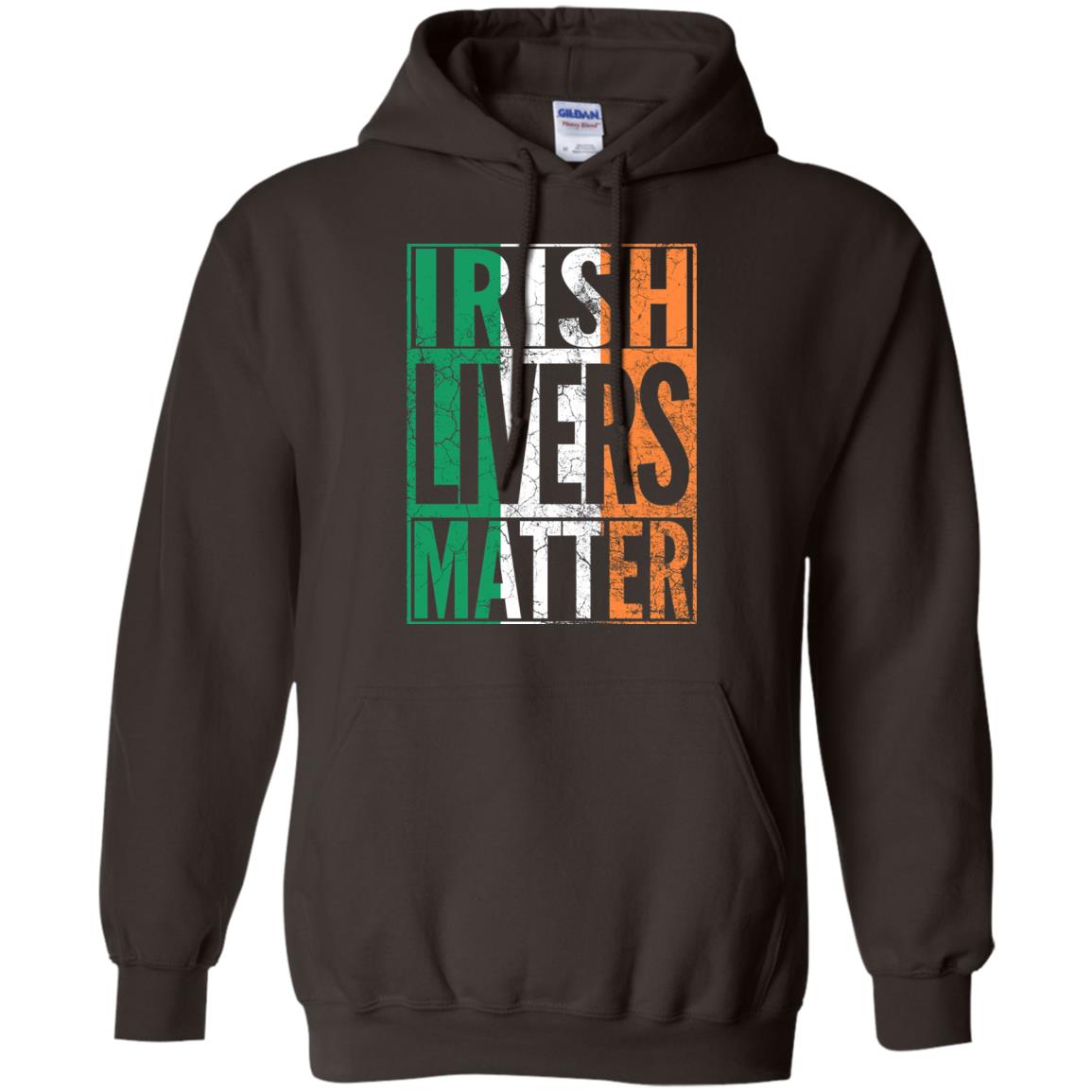 Irish Livers Matter St. Patrick_s Day T-shirt Dark Chocolate