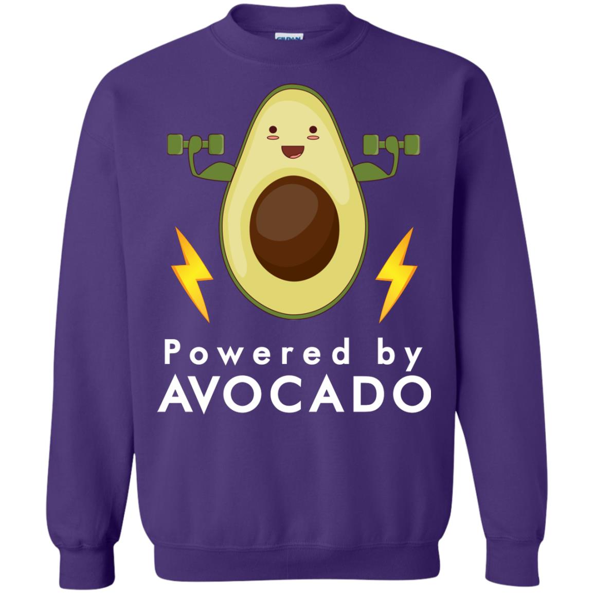 Powered By Avocado Fitness Shirt Purple