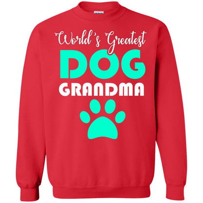 World_s Greatest Dog Grandma Cool Shirt For Mama Love Dogs Red