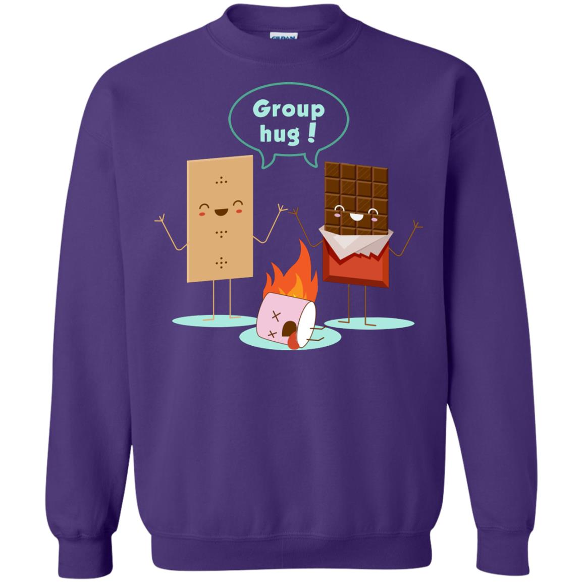 Funny Smores Chocolate Marshmallow Hiking Camping T-shirt Purple