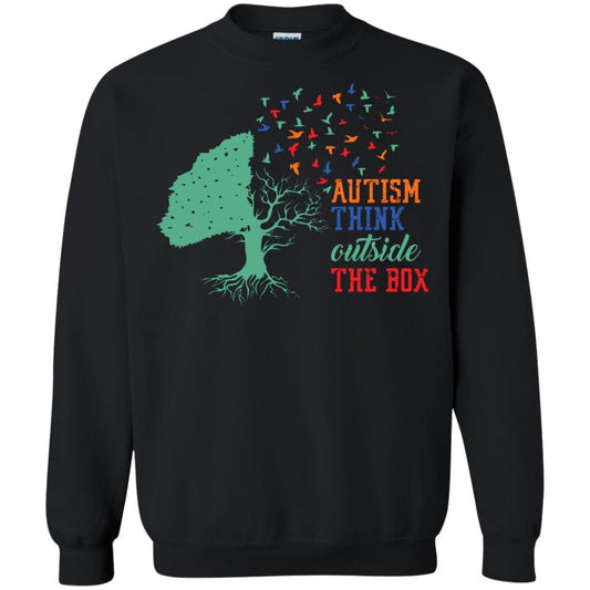 Autism Think Outside The Box Autism Awearness T-shirt Black