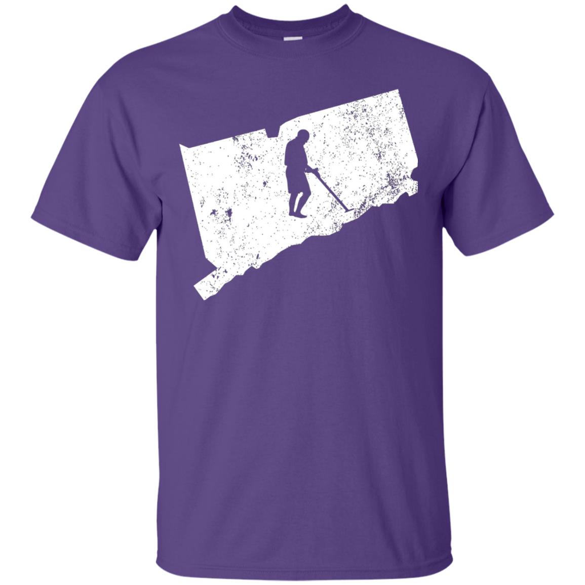 Connecticut Metal Detector Shirt Geocaching Swag Purple