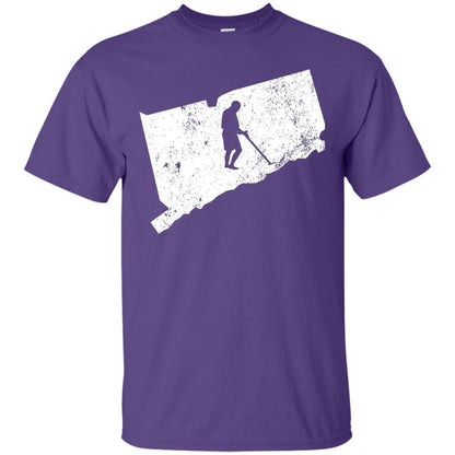 Connecticut Metal Detector Shirt Geocaching Swag Purple