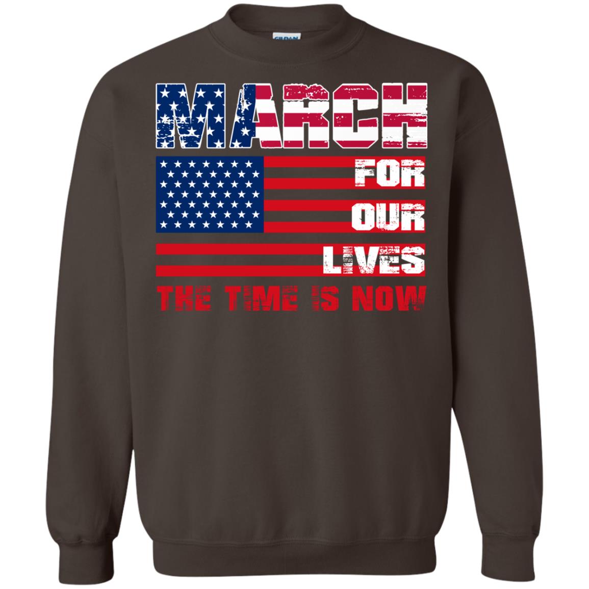 March For Our Lives The Time Is Now Gun Controls T-shirt Dark Chocolate