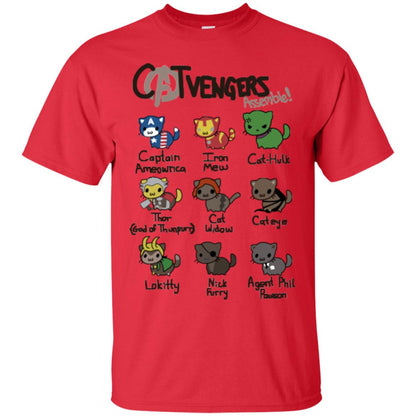 Catvengers Cat Lover Shirt Red