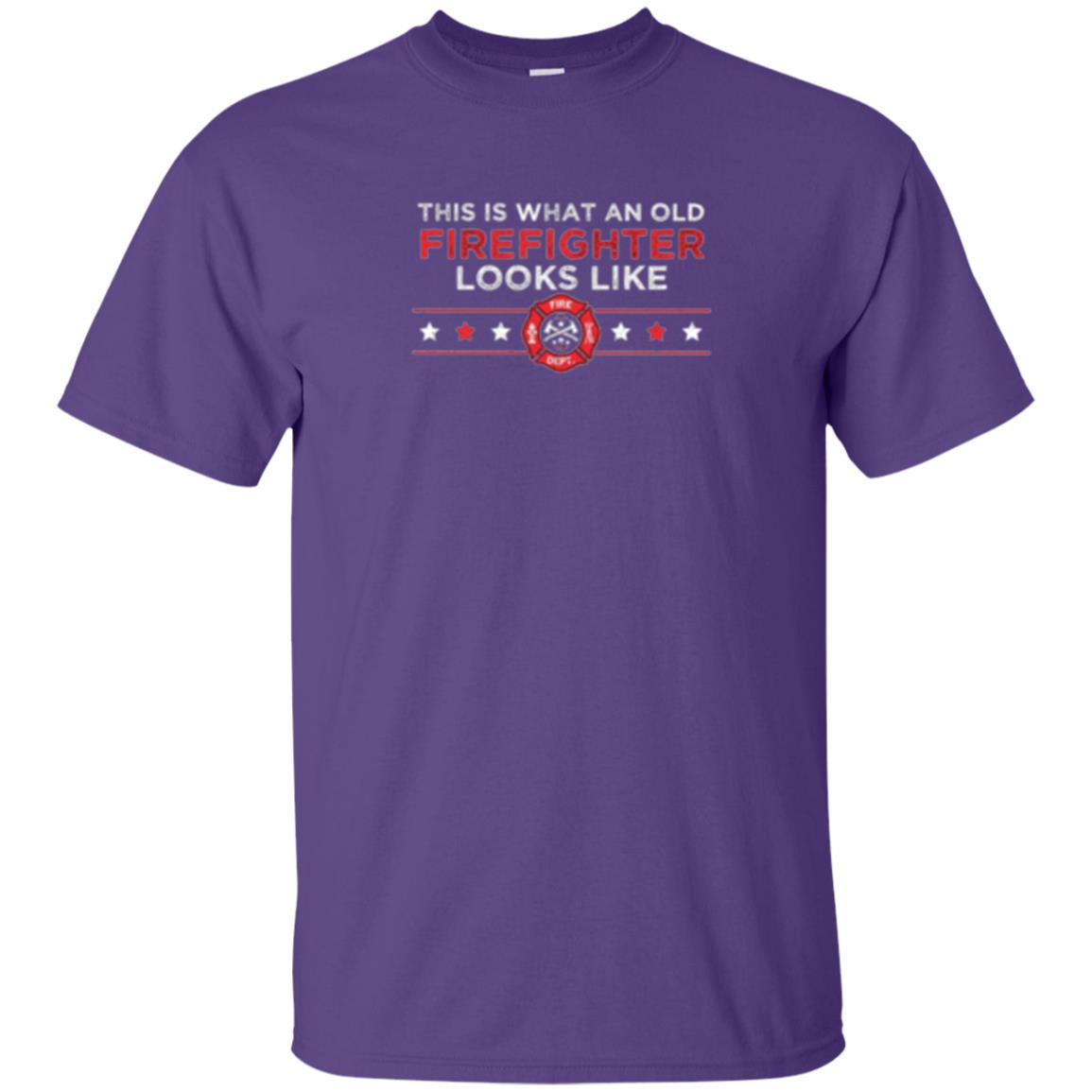 This Is What An Old Firefighter Looks Like T-shirt Purple