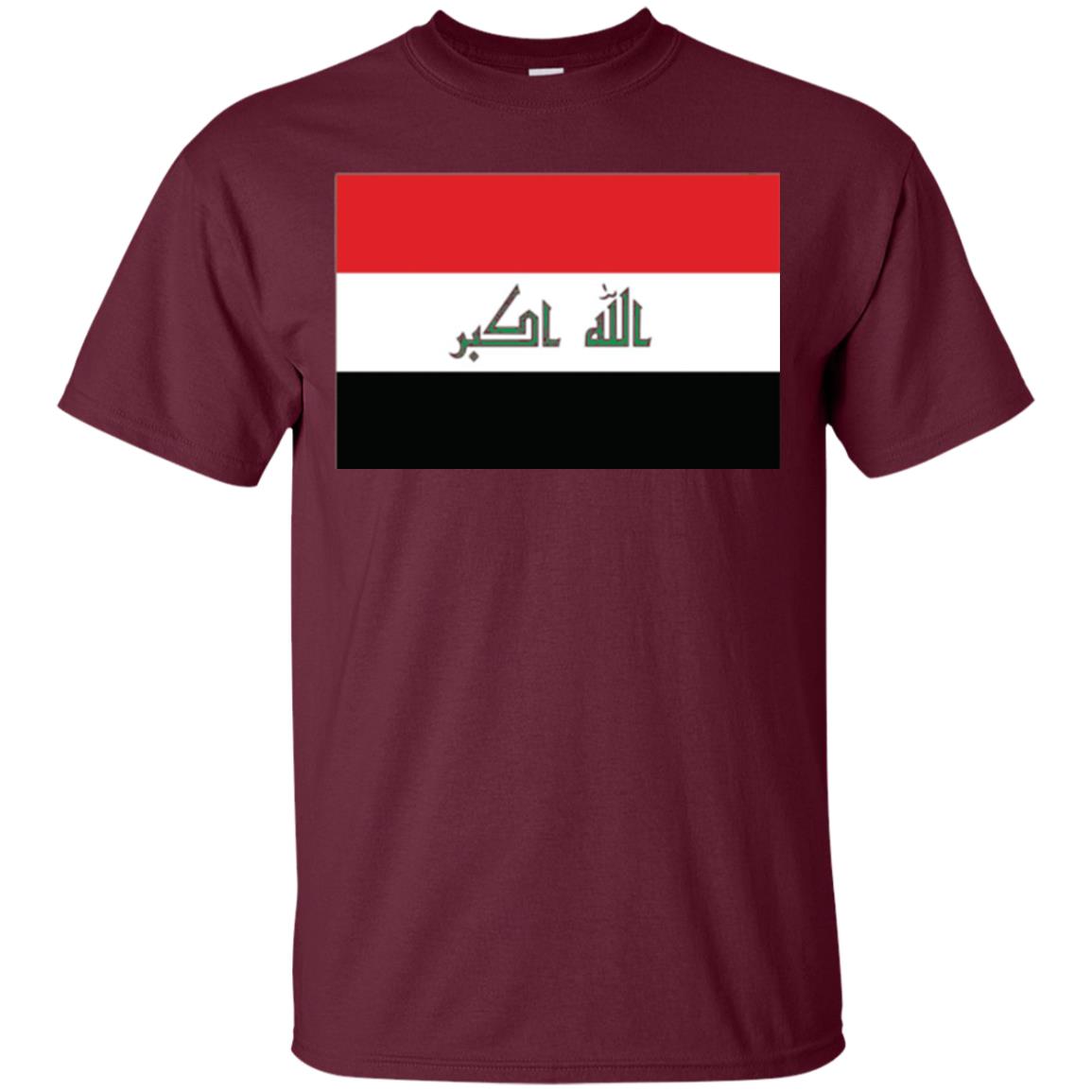 Iraqi Flag T-shirt Maroon