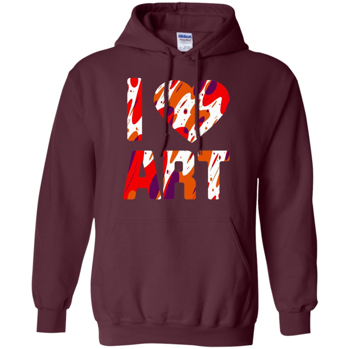 Artist T-shirt I Love Art Maroon