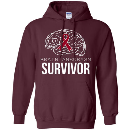 Brain Aneurysm Survivor T-shirt Maroon