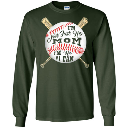 Baseball Mom Shirt Im Not Just His Mom Fan Forest Green