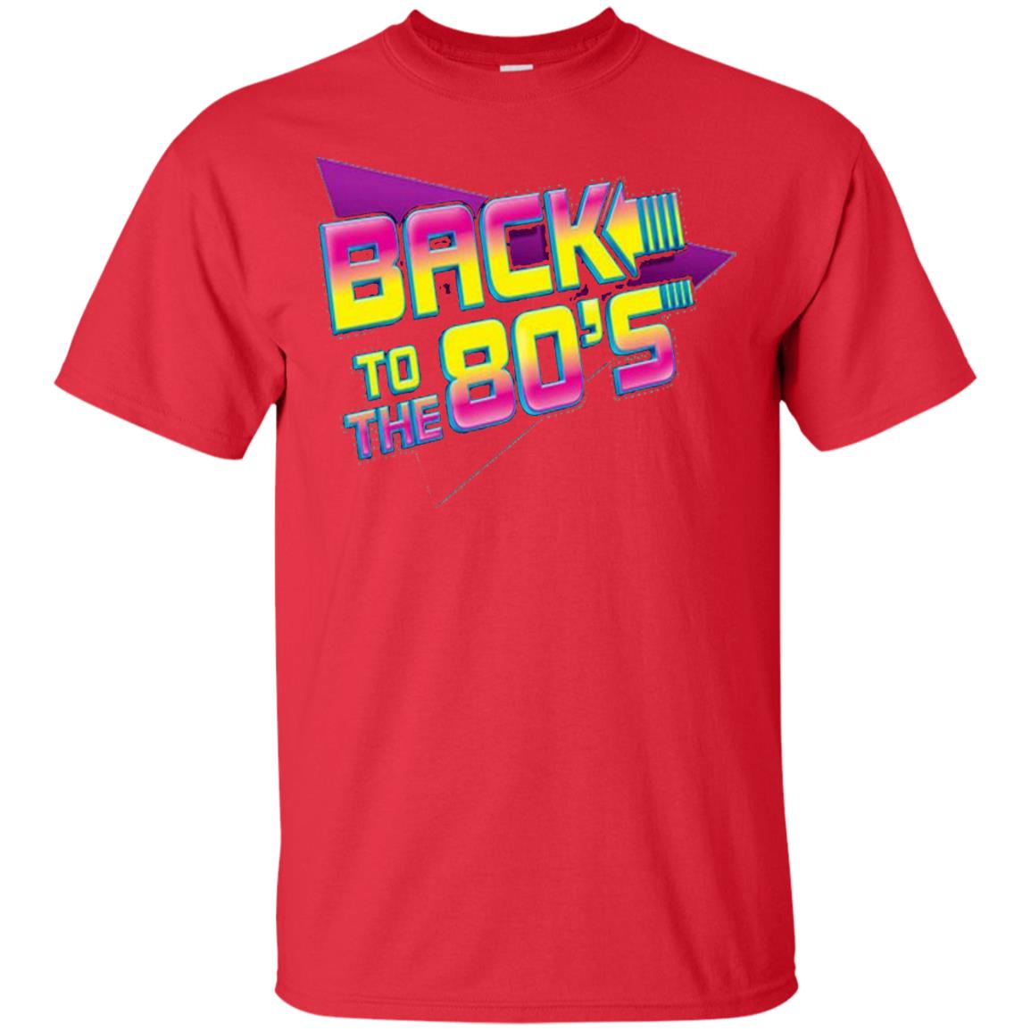 Back To The 80s Graphic Retro Novelty T-shirt Red