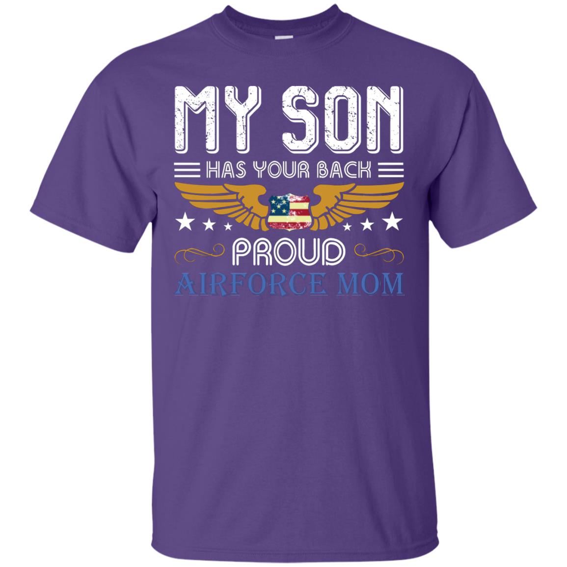My Son Has Your Back Airforce Mom Shirt Purple