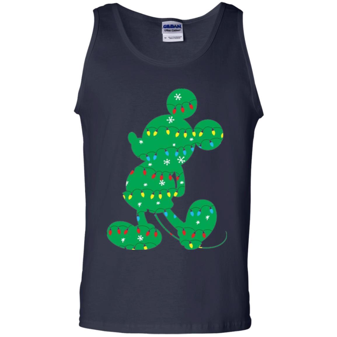 Christmas T-shirt Disney Mickey Mouse Fairy Lights Navy