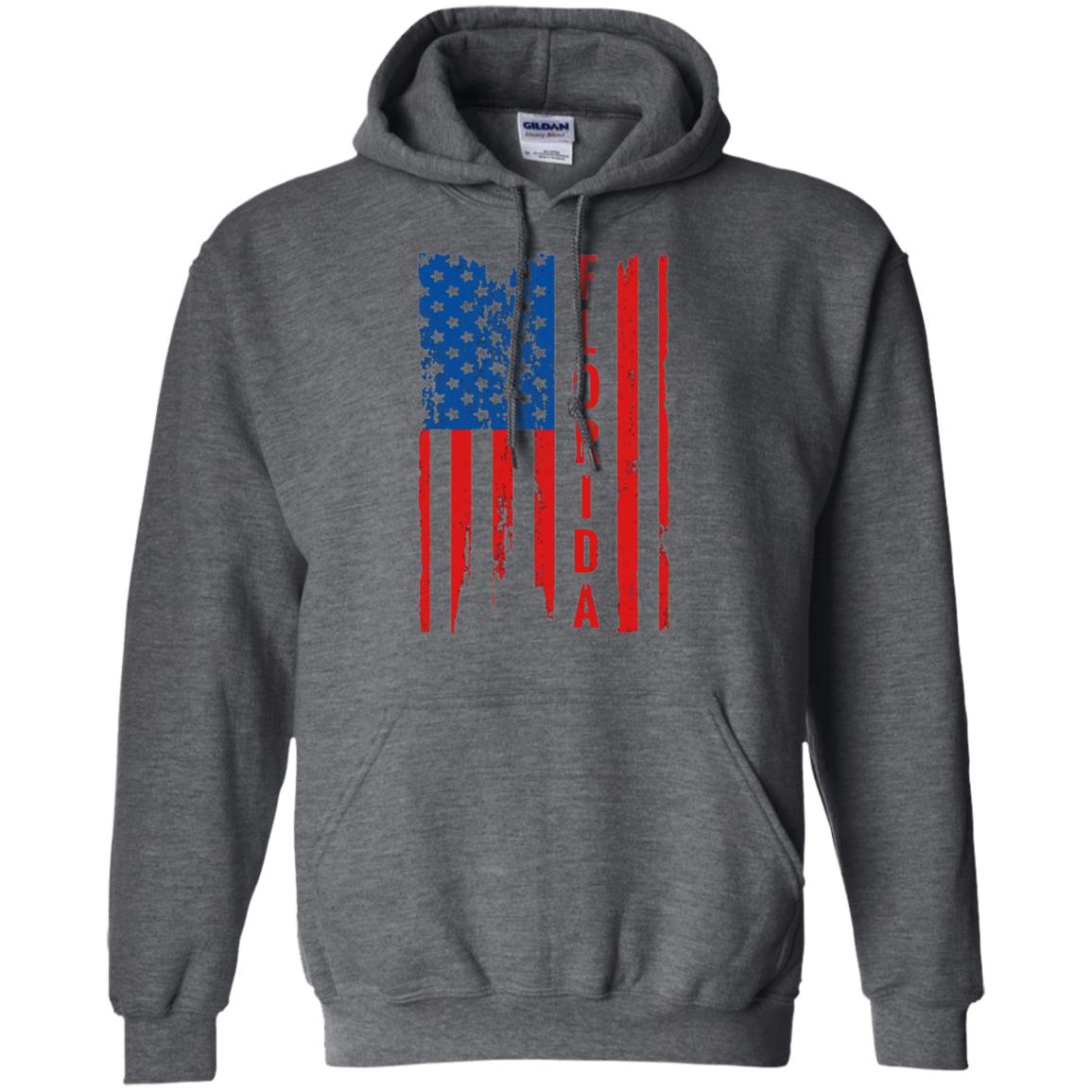 Florida State T-shirt American Flag Dark Heather