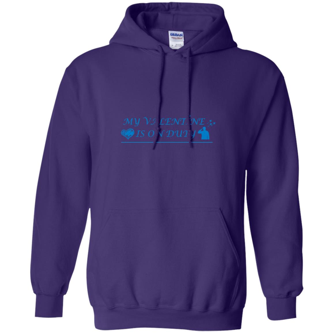 My Valentine Is On Duty Military's Girlfriend Shirt Purple