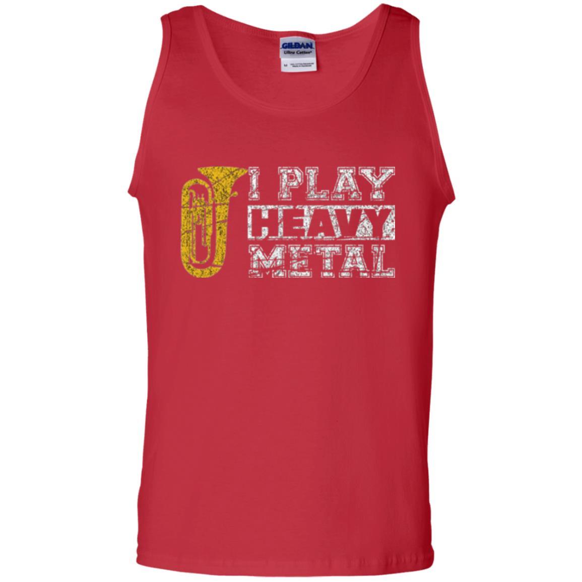 Tuba T-shirt I Play Heavy Metal Red