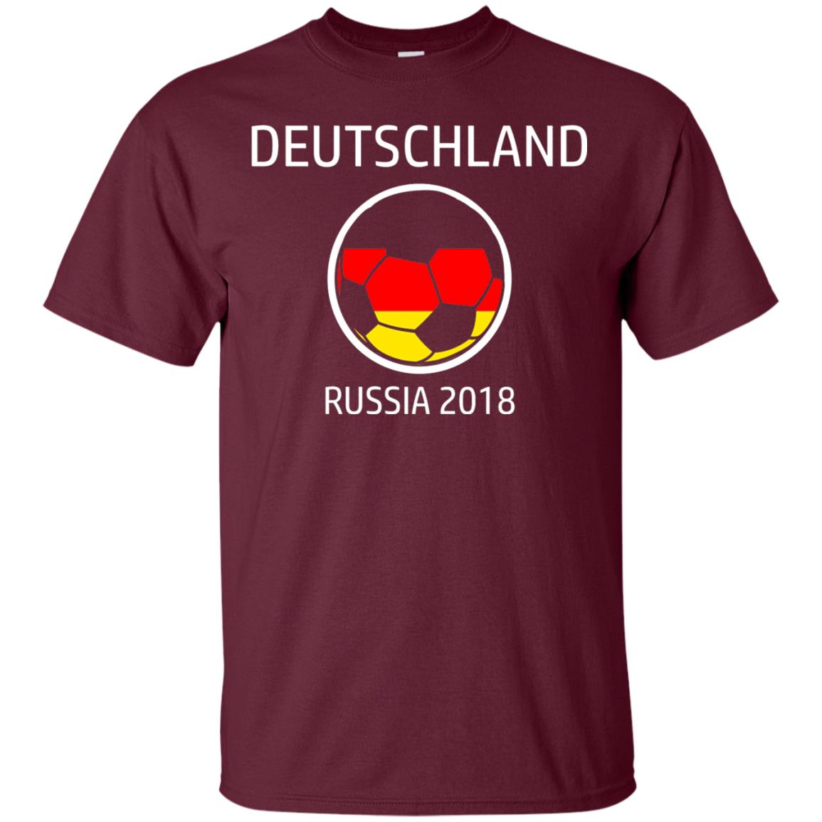 Deutschland Team Russia 2018 Soccer Fan T-shirt Maroon