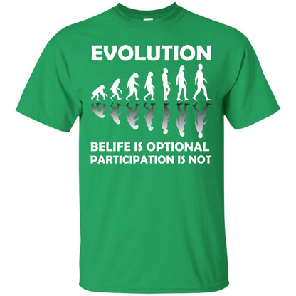 Evolution Belife Is Optional Participation Is Not Shirt Irish Green