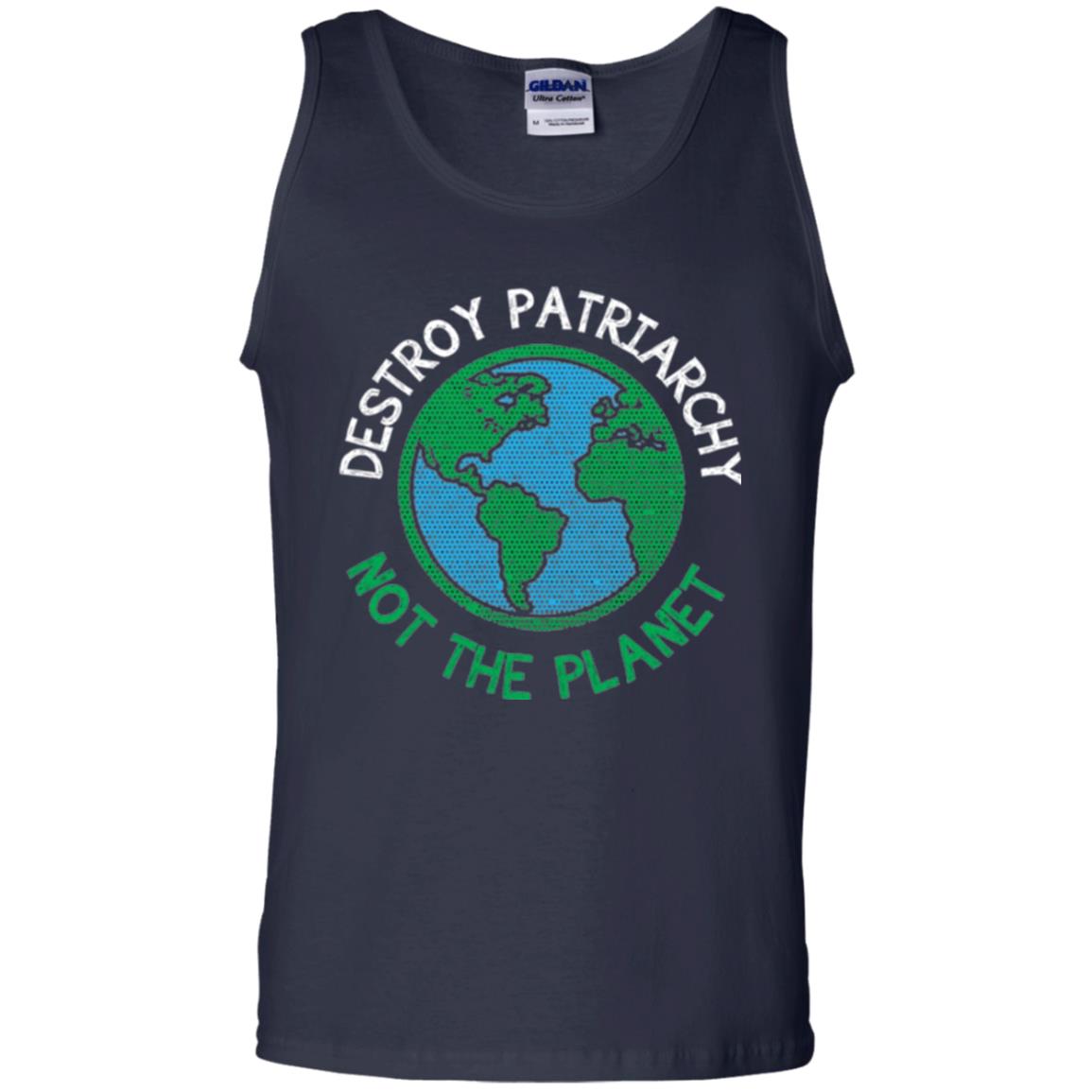 Women_s Right T-shirt Destroy The Patriarchy Not The Planet Navy