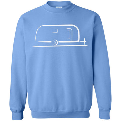 Vintage Airstream Style Streamlined Trailer T-shirt Carolina Blue