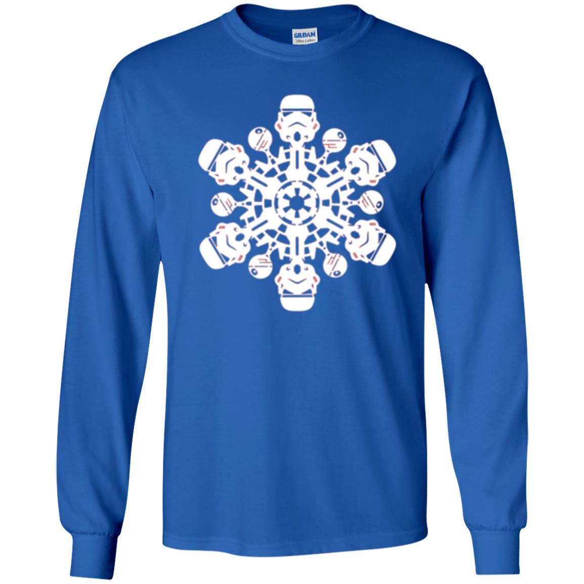 Film T-shirt Star Wars Stormtrooper Christmas Snowflake Graphic Royal