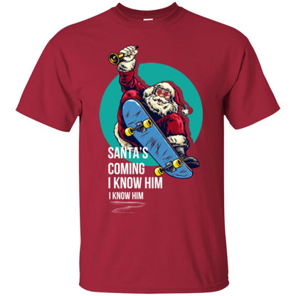 Christmas T-shirt Santa's Coming I Know Him Cardinal