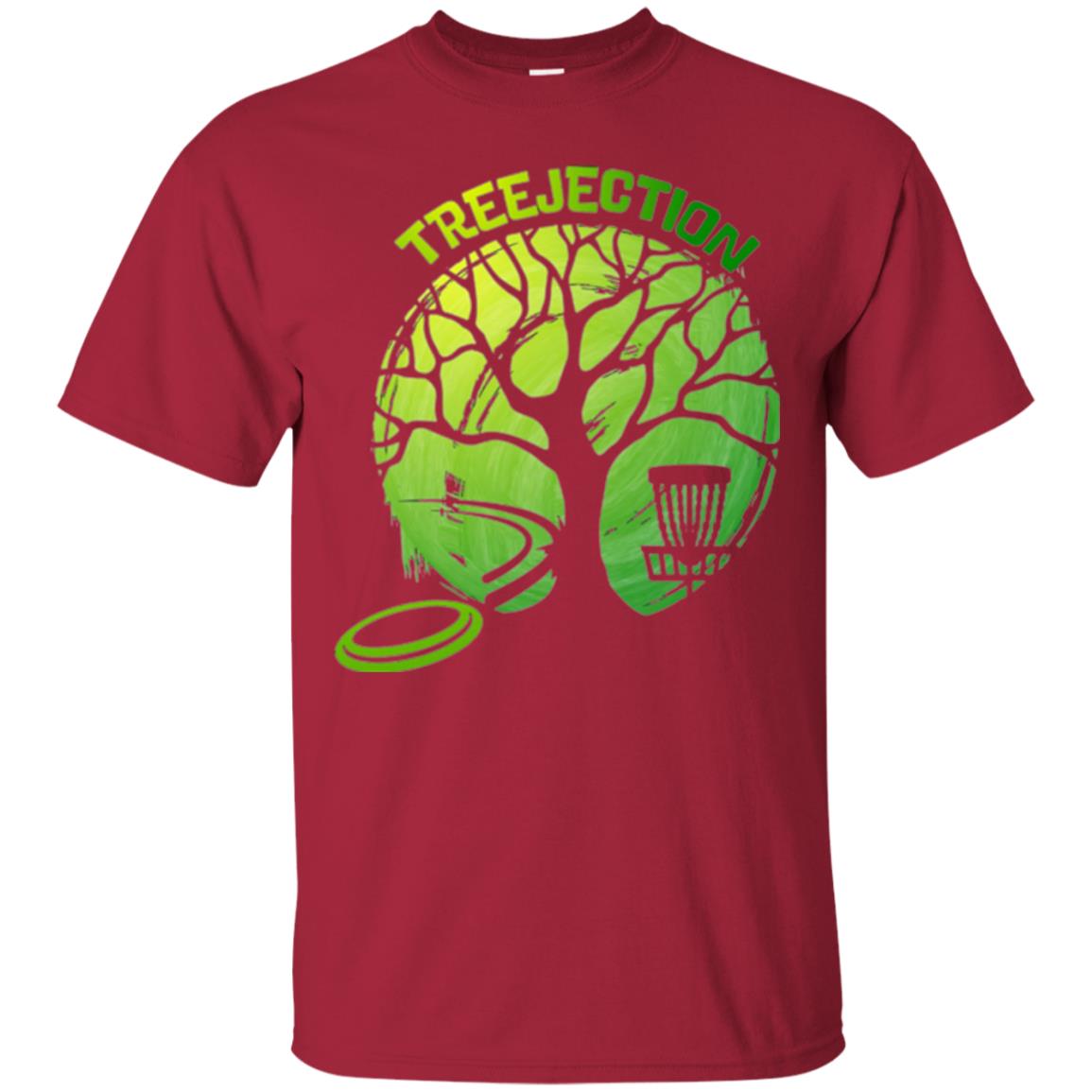 Funny Disc Golf T-shirt Treejection Cardinal