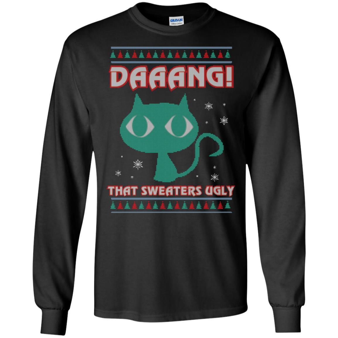 Cat Lovers T-shirt Daaang! That Sweaters Ugly Black