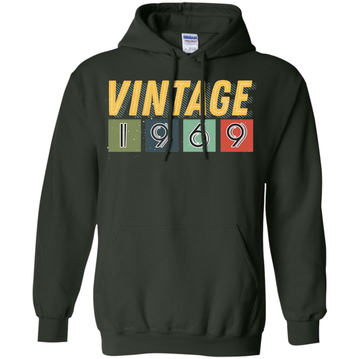 Vintage 1969 49th Birthday Gift Shirt For Mens Or Womens Forest Green