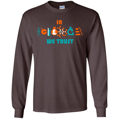 Scientist T-shirt In Science We Trust Dark Chocolate