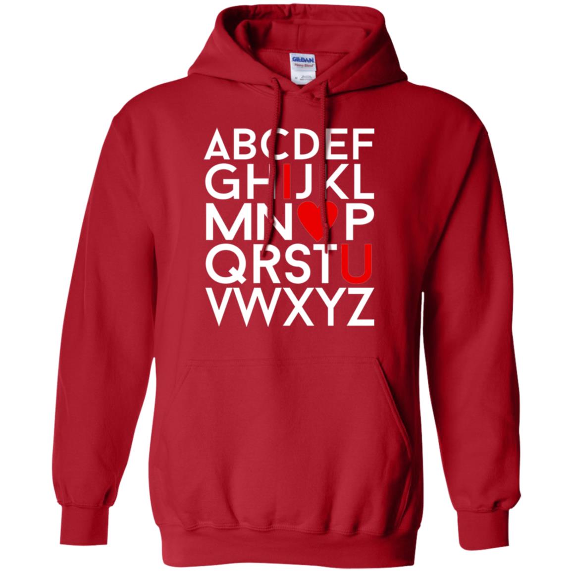 Happy Valentine_s Day Shirt, Alphabel I Love You Red